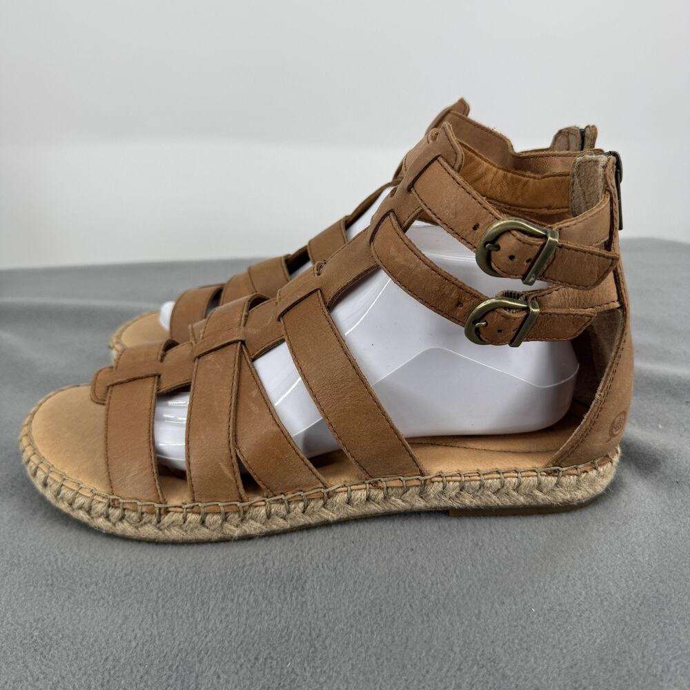 Born Drilles Sandals Womens Size 11 Brown Leather Gladiator Espadrille BR005516